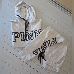 PINK Hoodie and Sweatpants Set